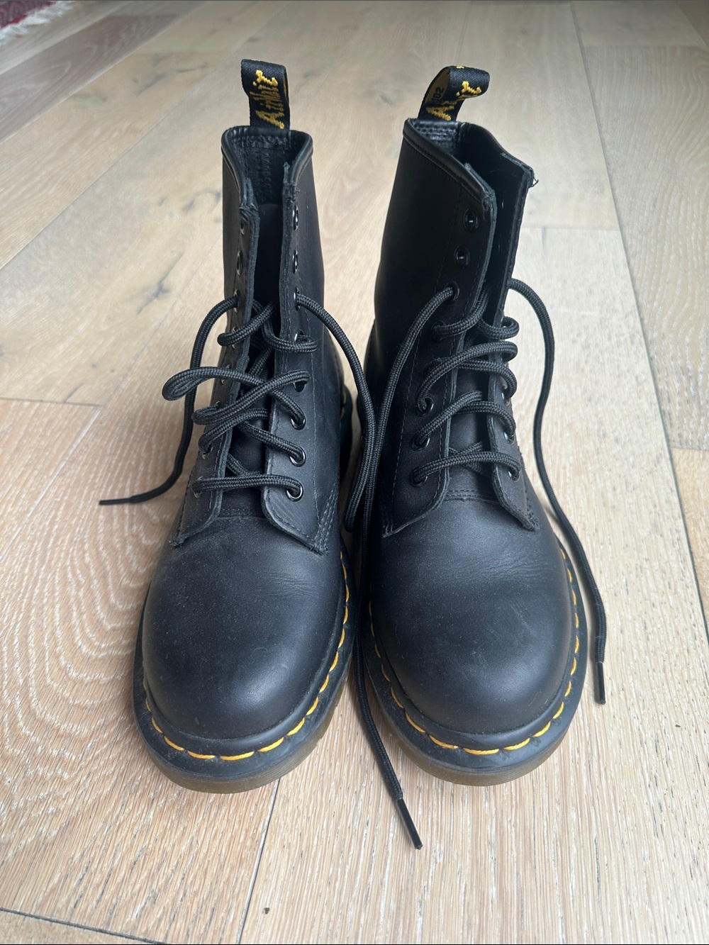 Dr. Martens Black Lace-Up Combat Boots